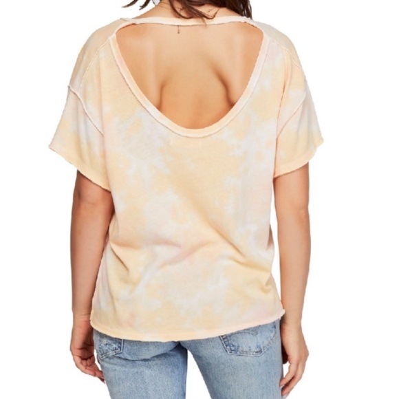 NWT Free people Tie dye Tshirt with open back - Picture 3 of 6